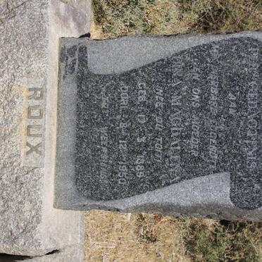 ROUX Dina Magdalena nee DU TOIT 1889-1950