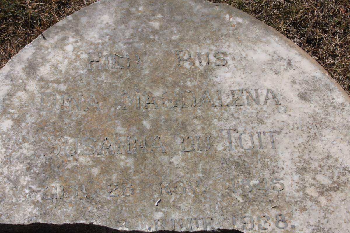 TOIT Dina Magdalena Susanna, du 1845-1938