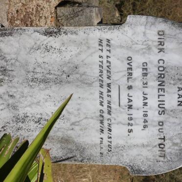 TOIT Dirk Cornelius, du 1846-1925