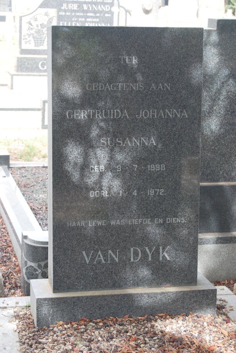 DYK Gertruida Johanna Susanna, van 1898-1972