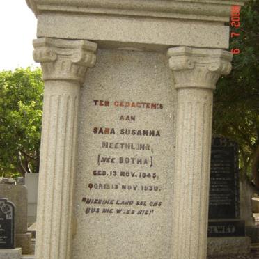NEETHLING Sara Susanna nee BOTHA 1845-1930