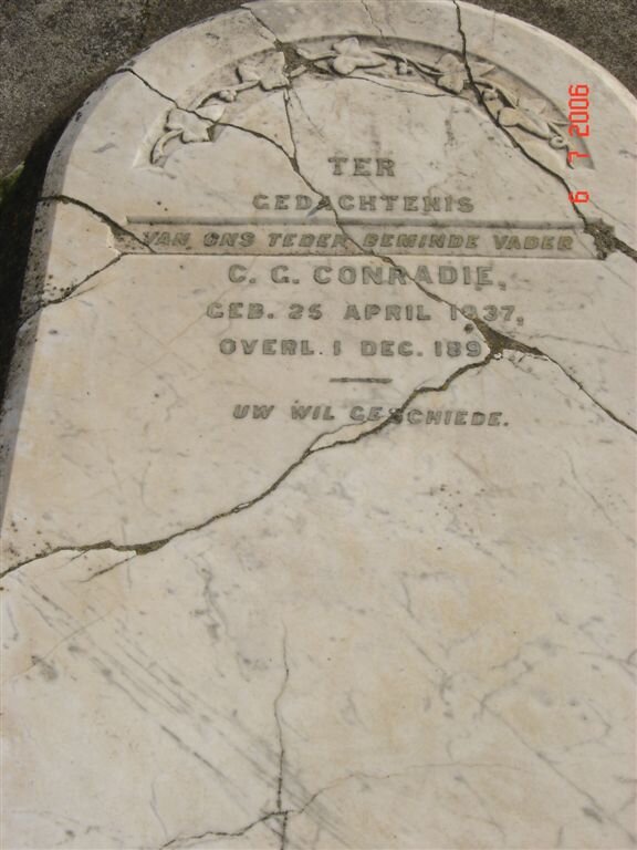 CONRADIE C.G. 1837-189?
