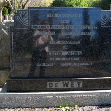 WET Johannes Petrus Stephanus, de 1887-1942 &amp; Hester Jacoba DE VILLIES 1896-1979