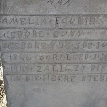 FOURIE Amelia nee DUNN 1844-1941