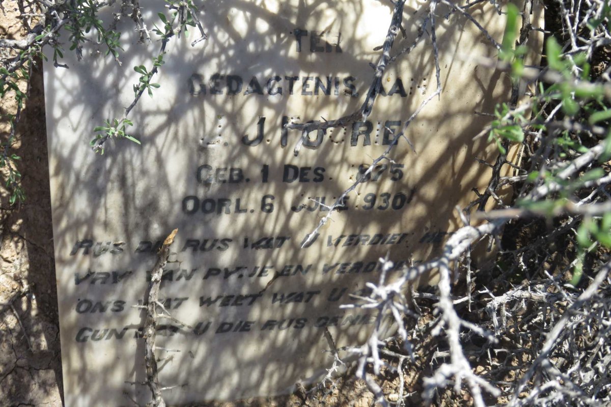 FOURIE J.J. 1875-1930