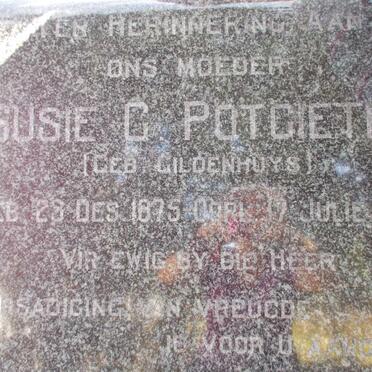POTGIETER Susie G. nee GILDENHUYS 1875-1951
