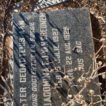 GREUNEN Jacomina F.J., van 1927-1929