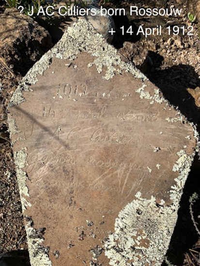 CILLIERS J.A.C. nee ROSSOUW -1912