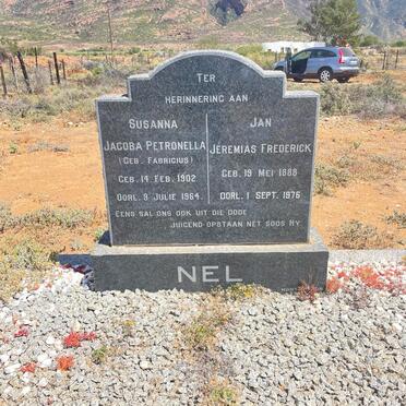NEL Jan Jeremias Frederick 1888-1976 &amp; Susanna Jacoba Petronella FABRICIUS 1902-1964