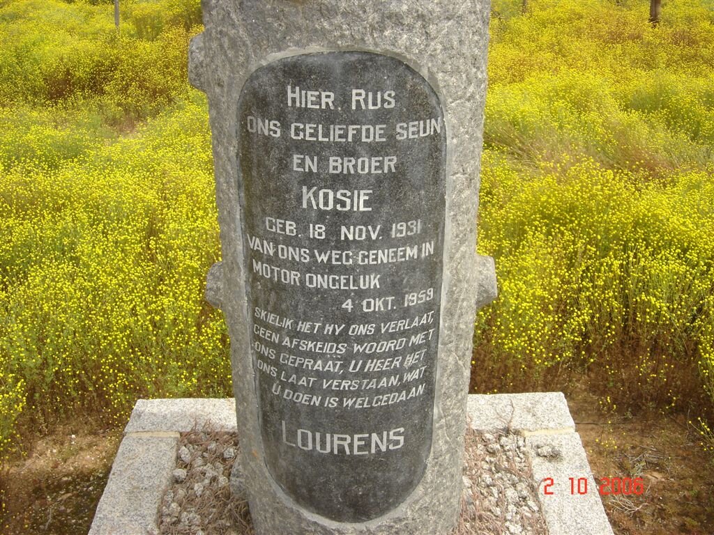 LOURENS Kosie 1931-1959