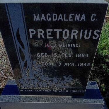 PRETORIUS Magdalena C. nee MEIRING 1884-1945