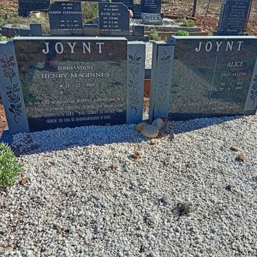 JOYNT Henry Maginnes 1915- & Alice ALLEN 1913-1993