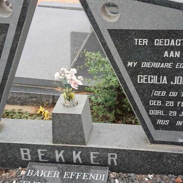 BEKKER Christiaan Johannes P. 1887-1982 &amp; Cecilia Johanna DU TOIT 1893-1970