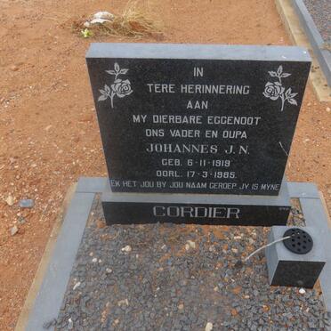 CORDIER Johannes J.N. 1919-1985
