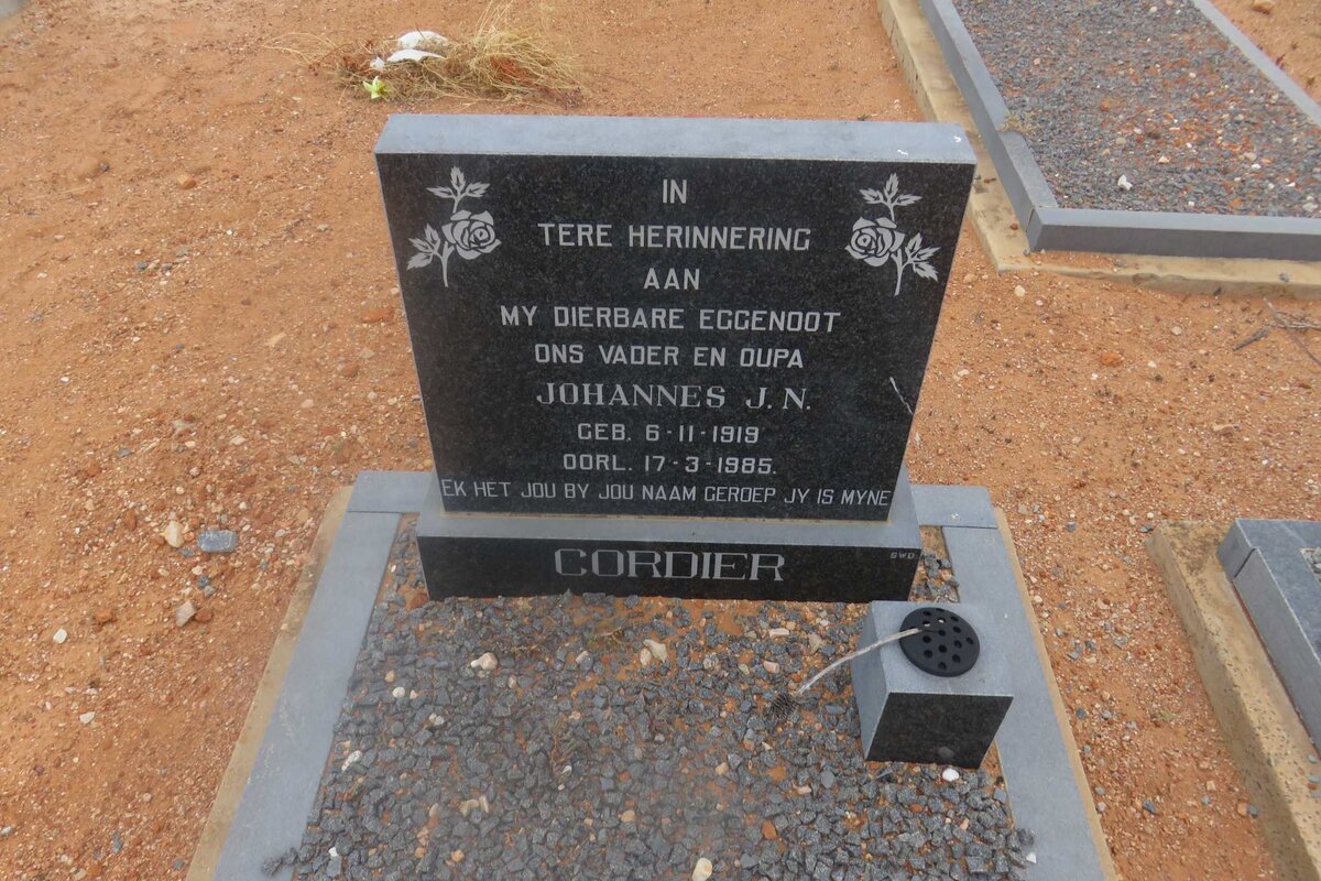 CORDIER Johannes J.N. 1919-1985