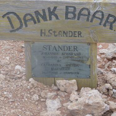 STANDER Johannes Koenraad 1933-2009 &amp; Catharina Jacoba Elizabeth 1941-2009