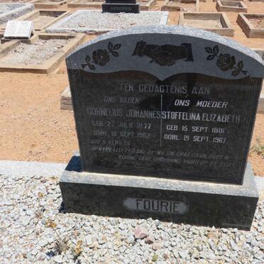 FOURIE Cornelius Johannes 1877-1962 &amp; Stoffelina Elizabeth 1881-1967
