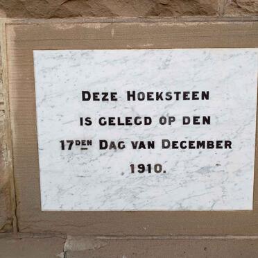 4. Hoeksteen NG Kerk Calitzdorp 1910