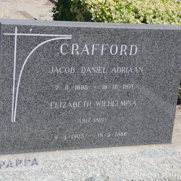CRAFFORD Jacob Daniel Adriaan 1893-1971 &amp; Elizabeth Wilhelmina SMIT 1905-1986