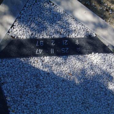 COETZEE Joepie 1947-1997 &amp; Brenda 1954-1998