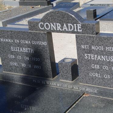 CONRADIE Stefanus J. 1914-1989 &amp; Elizabeth 1920-1993