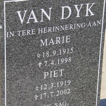 DYK Piet, van 1919-2002 &amp; Marie 1915-1998