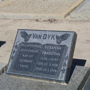 DYK Susanna Francina, van nee LOUW 1891-1979