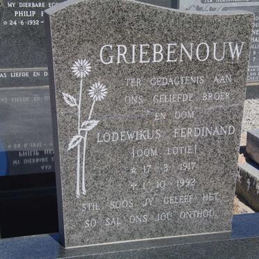 GRIEBENOUW Lodewikus Ferdinand 1917-1992