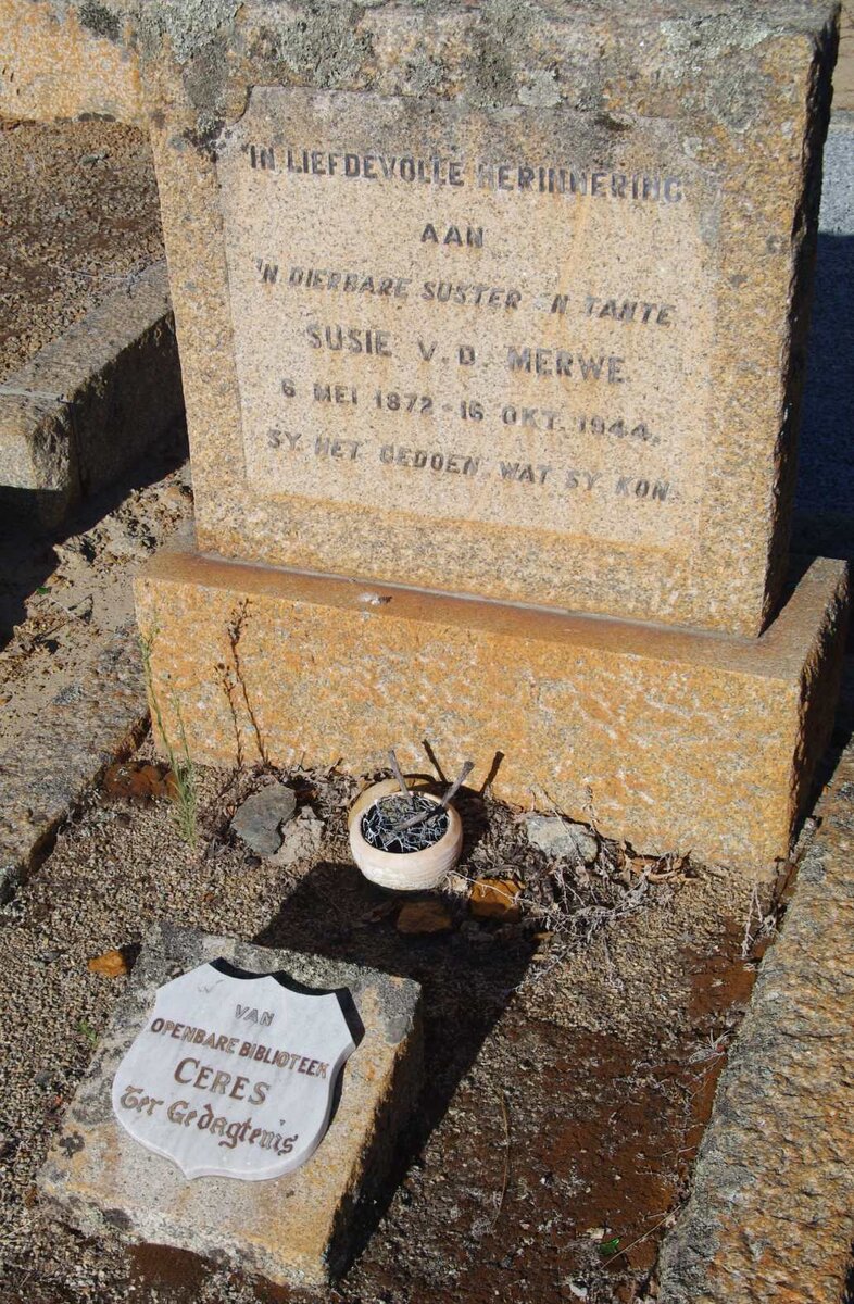MERWE Susie, v.d. 1872-1944