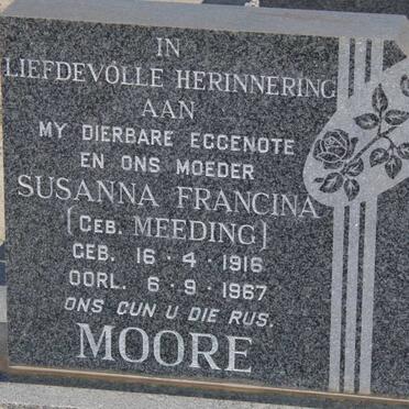 MOORE Susanna Francina nee MEEDING 1916-1967