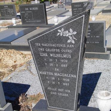 MERWE Izak Wilhelmus, van der 1909-1987 &amp; Martha Magdalena 1909-1987