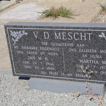 MESCHT Jan M.H., v.d. 1906-1989 &amp; Martha M. 1906-1996