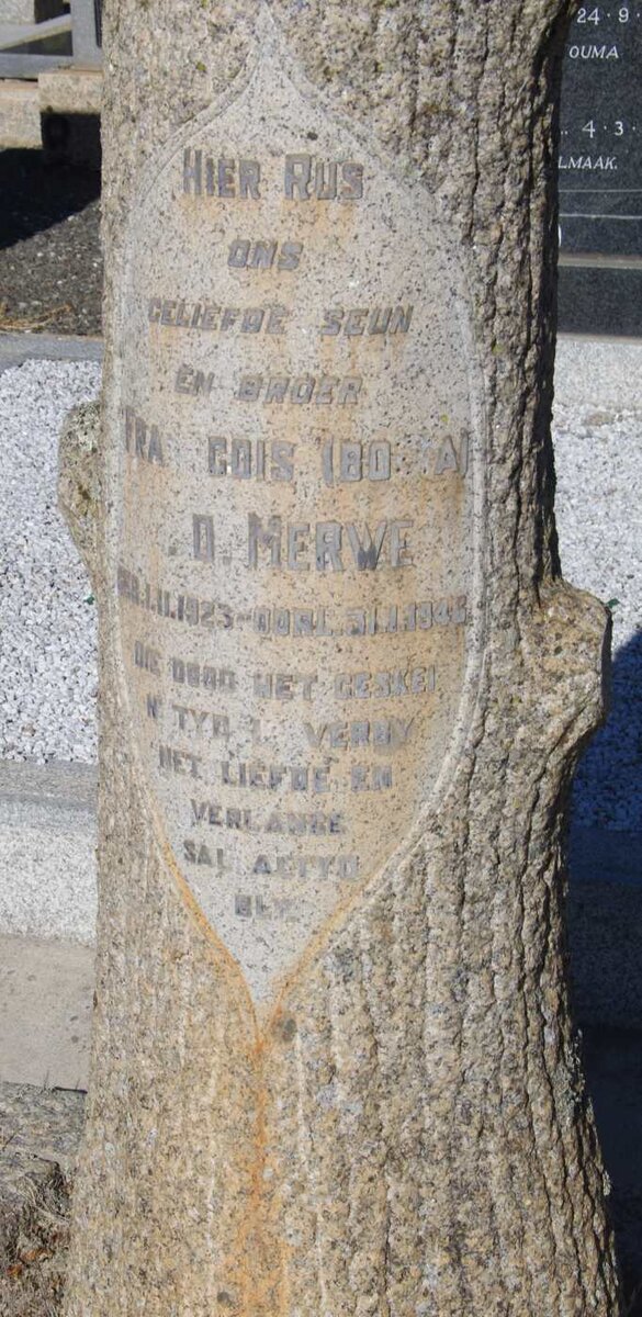 MERWE Franscois, v.d. 1923-1946