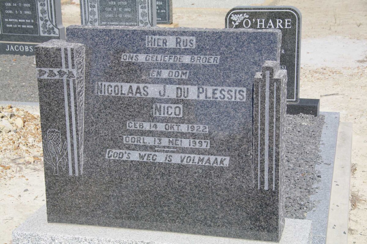 PLESSIS Nicolaas J., du 1922-1997