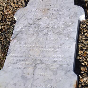 PLESSIS Jacobus Wilehlmus, du 1897-1899
