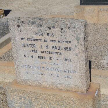 PAULSEN Hendrik W.C. 1883-1963 &amp; Hester J.H. GELDENHUYS 1896-1951