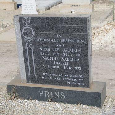 PRINS Nicolaas Jacobus 1895-1971 &amp; Martha Isabella 1899-1973