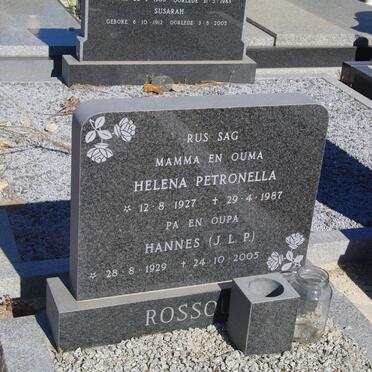 ROSSOU? J.L.P. 1929-2005 &amp; Helena Petronella 1927-1987
