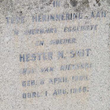 SMIT Hester M. nee van NIEKERK 1903-1945
