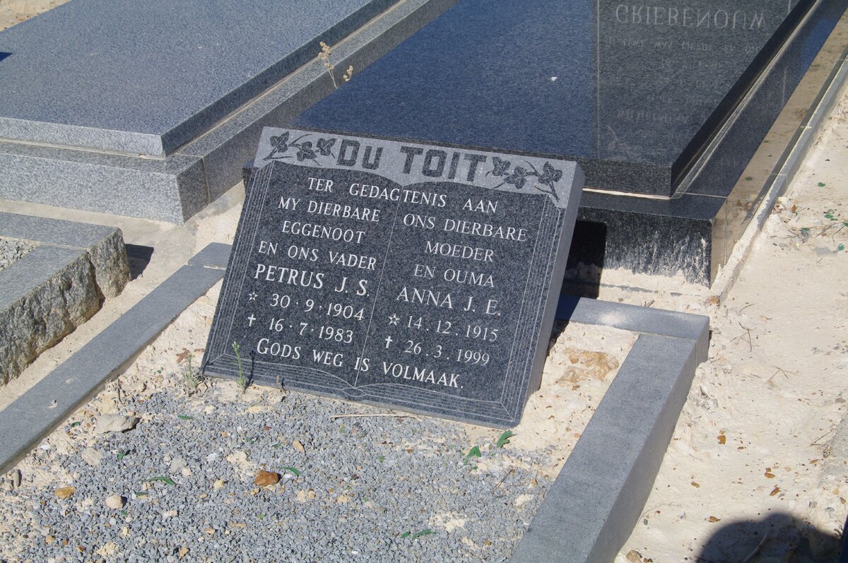 TOIT Petrus J.S., du 1904-1983 &amp; Anna J.E. 1915-1999