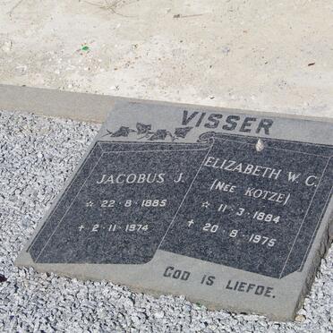 VISSER Jacobus J. 1885-1974 &amp; Elizabeth W.C. KOTZE 1884-1976
