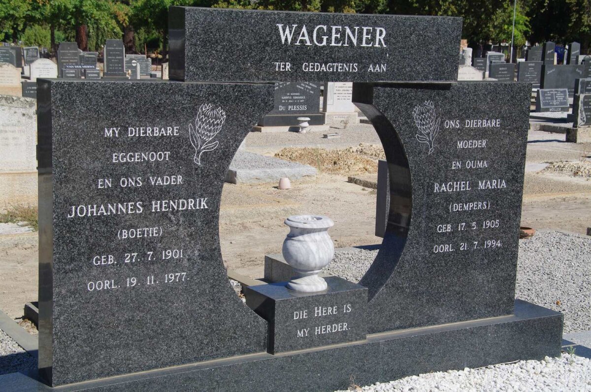 WAGENER Johannes Hendrik 1901-1997 &amp; Rachel Maria DEMPERS 1905-1994