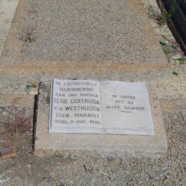 WESTHUIZEN Elsie Gertruida, v.d. nee MARAIS -1950