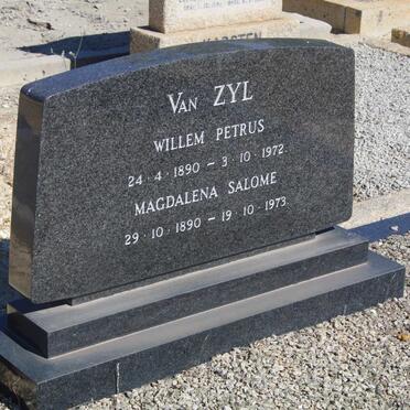 ZYL Willem Petrus, van 1890-1972 &amp; Magdalena Salome 1890-1973