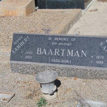 BAARTMAN Lambert 1865-1953 &amp; Kate 1875-1968