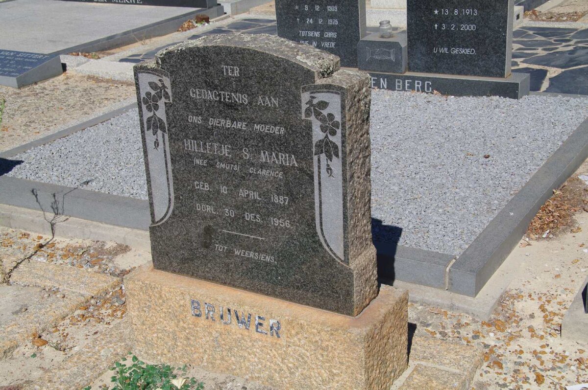 BRUWER Hilletje S. Maria nee SMUTS 1887-1956