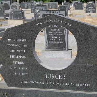 BURGER Philippus Petrus 1919-1987