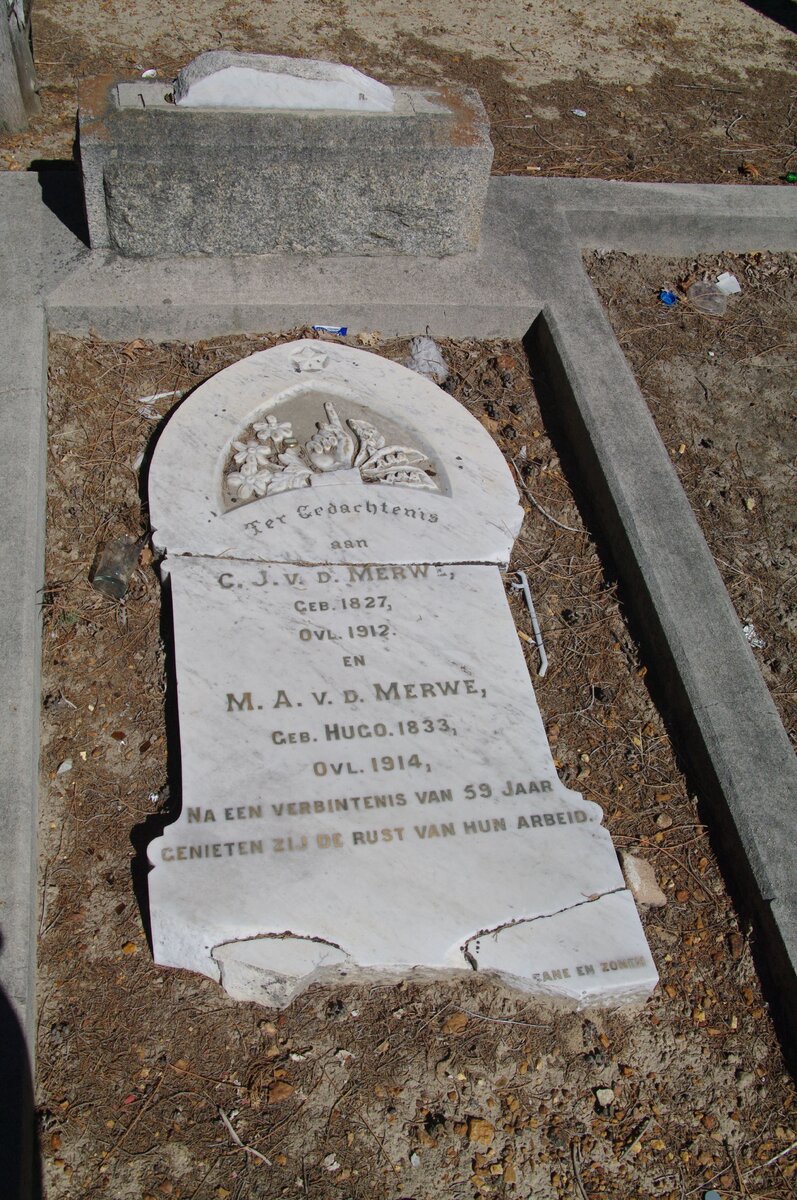 MERWE C.J., v.d. 1827-1912 &amp; M.A. HUGO 1833-1914