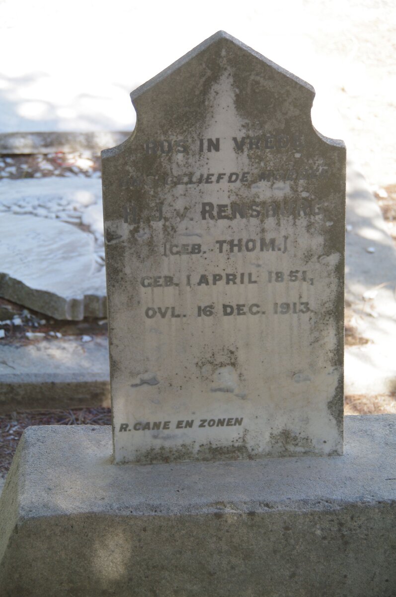 RENSBURG H.J., v.  nee THOM 1851-1913