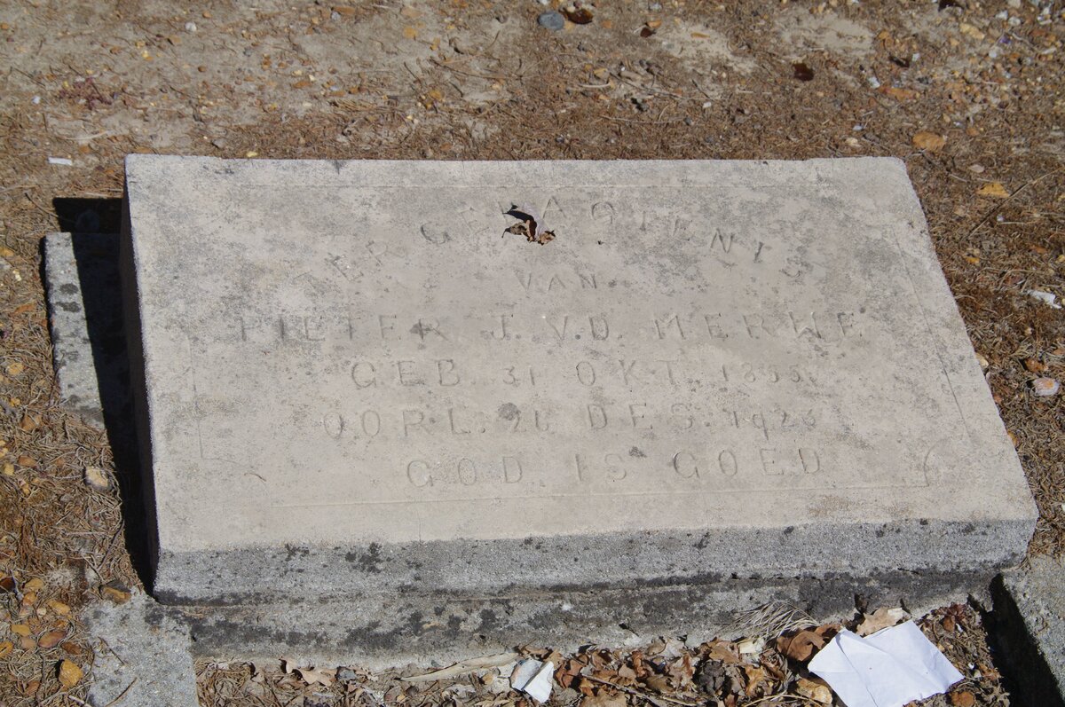 MERWE Pieter J., v.d. 1855-1923